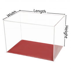 Custom Size Acrylic Display Box with Red Base